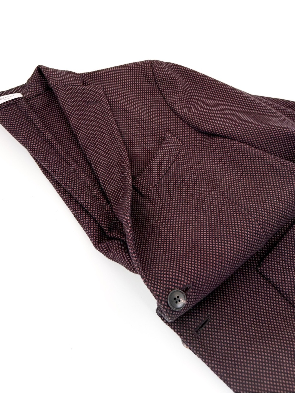 NEW Boglioli K Jacket Textured Blazer Cotton Sport Coat Men's 38R Black Maroon - Picture 14 of 16